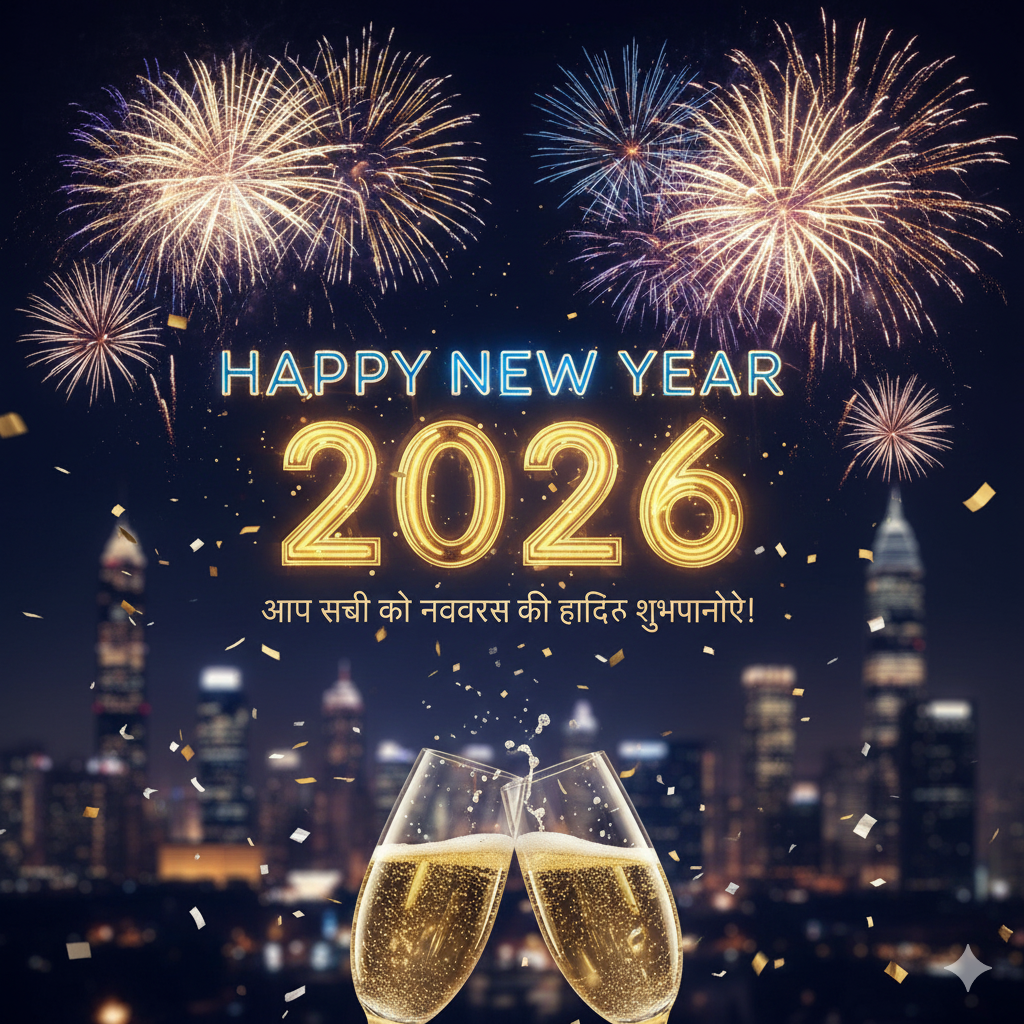 स्वागत है 2026: नए सपनों, नई उम्मीदों और खुशियों के नाम—नववर्ष की हार्दिक शुभकामनाएं!